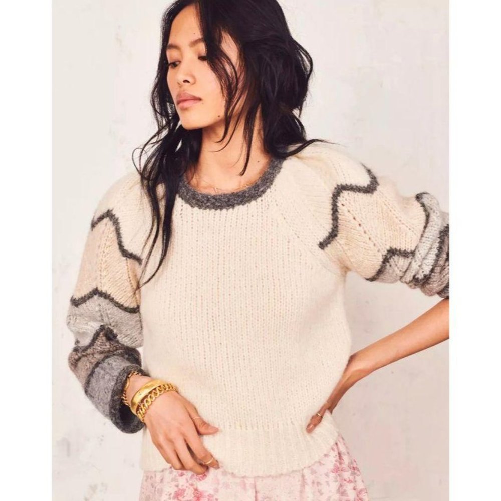 LoveShackFancy Aspyn Pullover Alpaca Wool Sweater - Picture 5 of 12